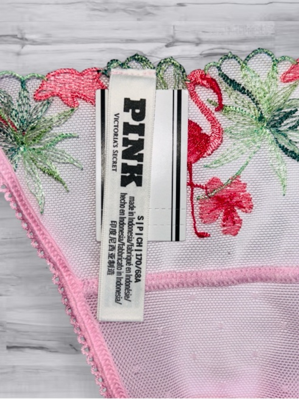 🆕🦩Flamingo A Go Go Strapy Thong PINK Victoria Secret NWT - Picture 9 of 13